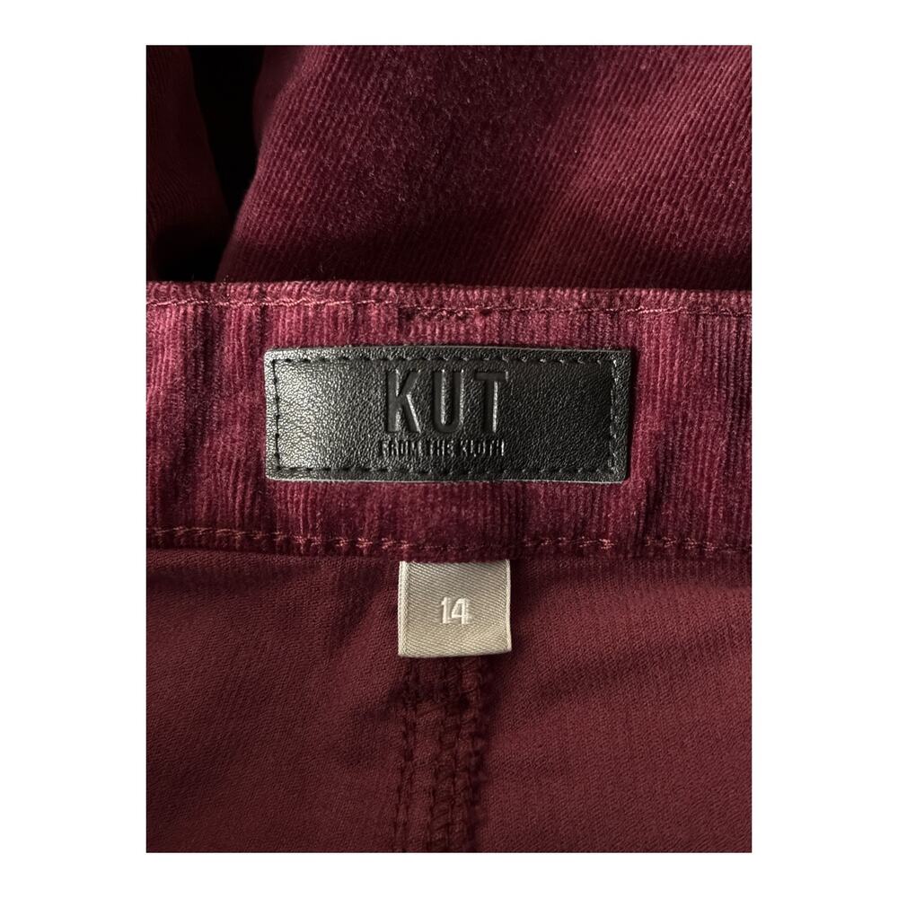 Kut from the Kloth Rachael High Rise Corduroy Fab AB Mom Jeans red size 14 - Picture 6 of 8